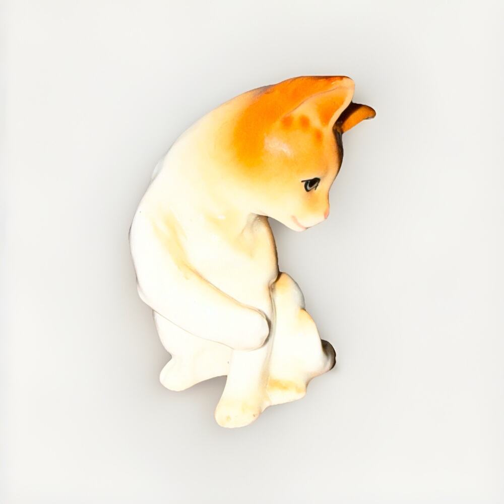 Beswick Vintage Figurine Orange Cat Kitten Porcelain England 2.25”